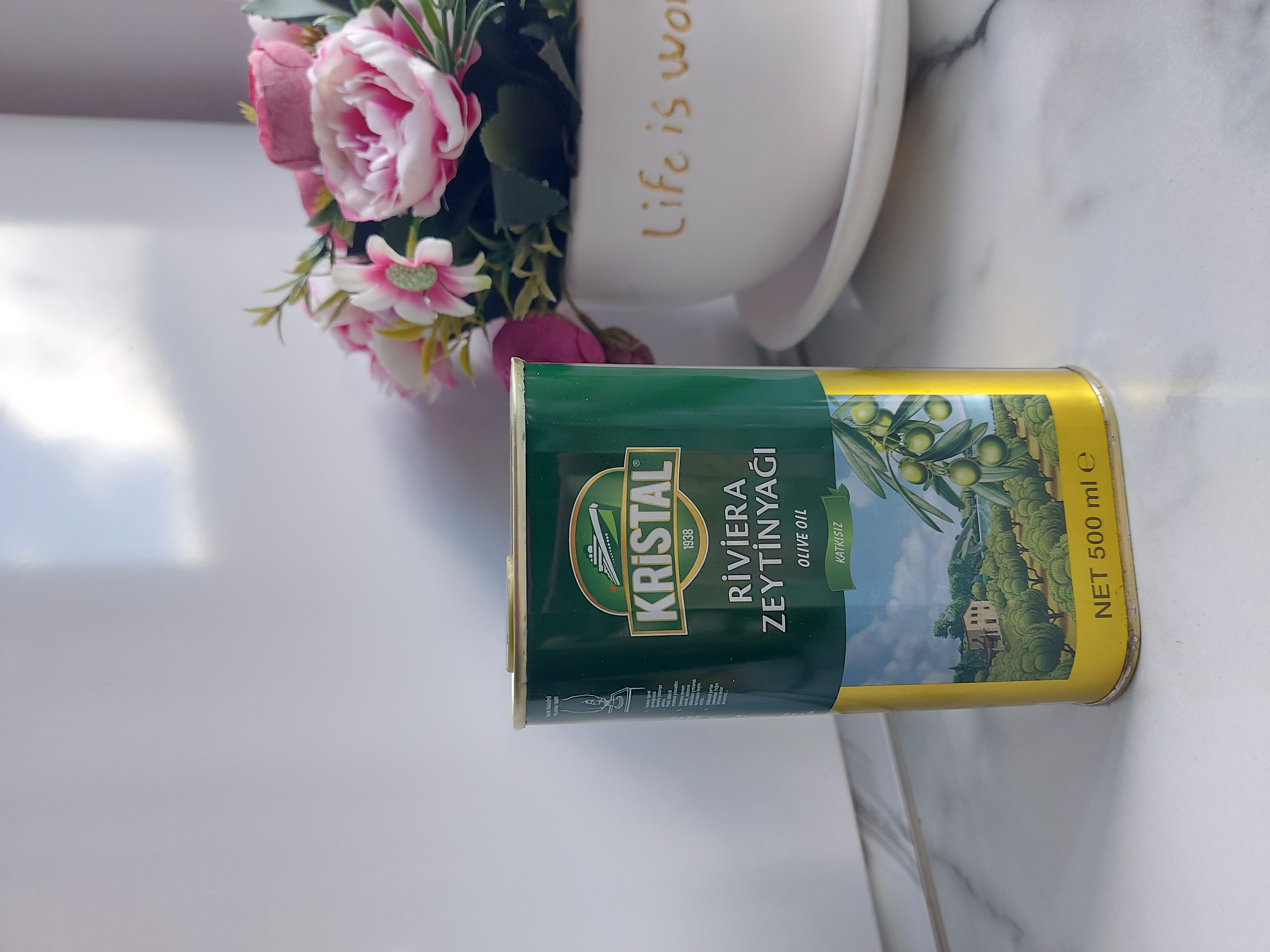 روغن زیتون فلزی kristal حجم ۵۰۰ میلی لیتر