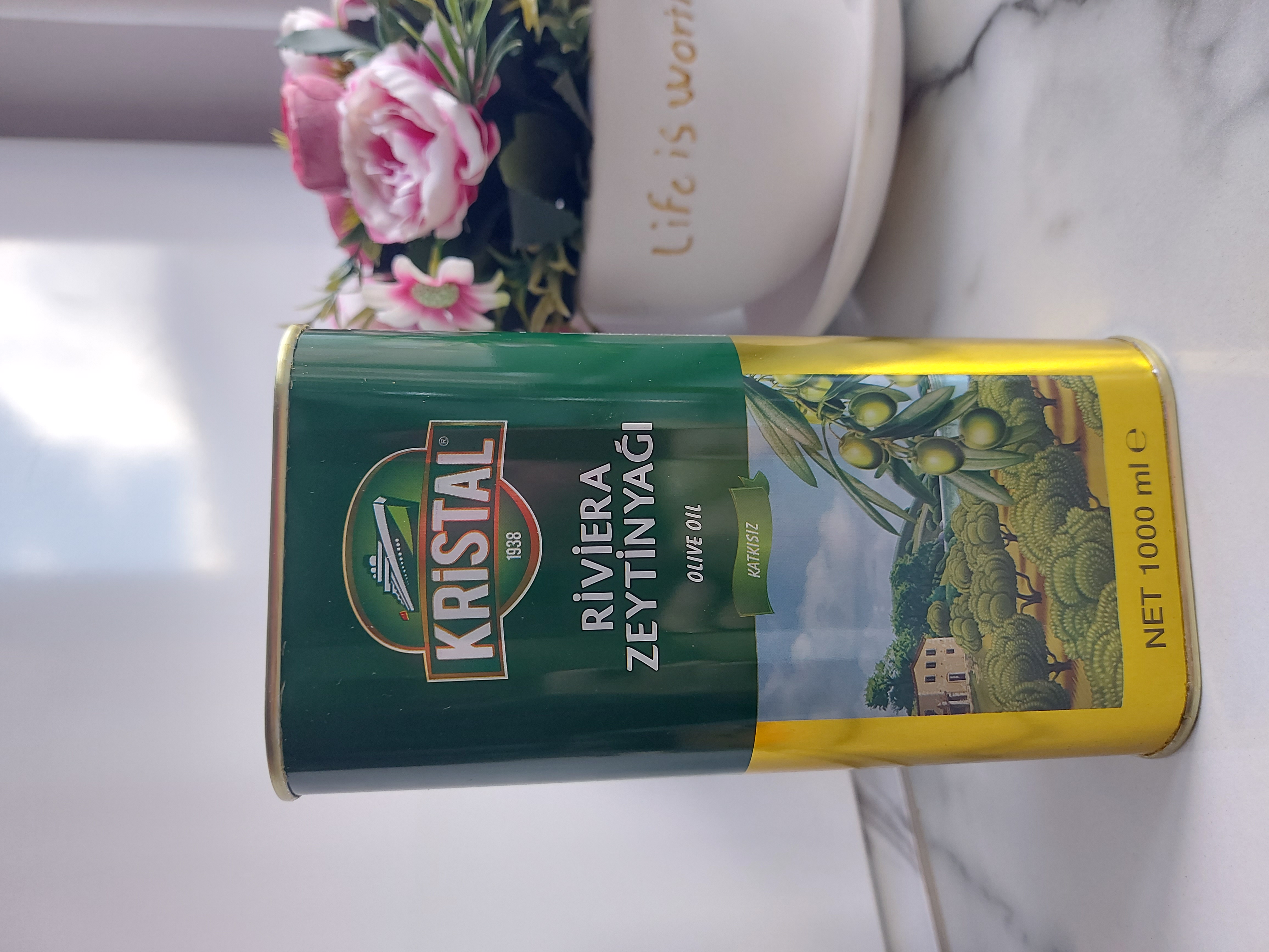 روغن زیتون فلزی kristal حجم ۱ لیتری