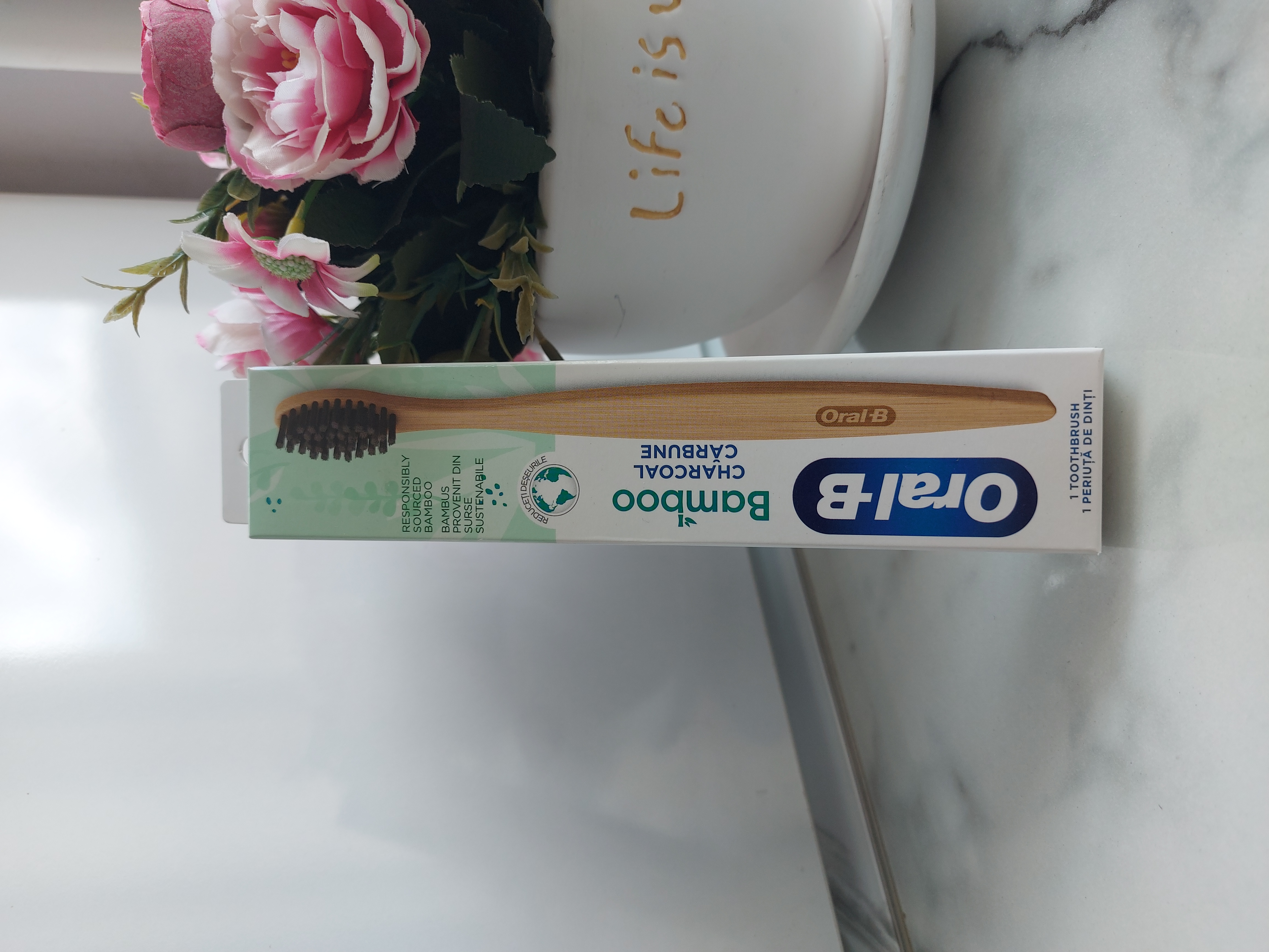 مسواک اورال بی Ora-B مدل Bamboo برس گیاهی حاوی ذغال فعال بسته 1 عددی